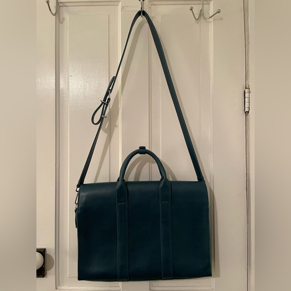 Matt & nat parallel vegan leather briefcase satchel laptop travel shoulder bag - Picture 10 of 13